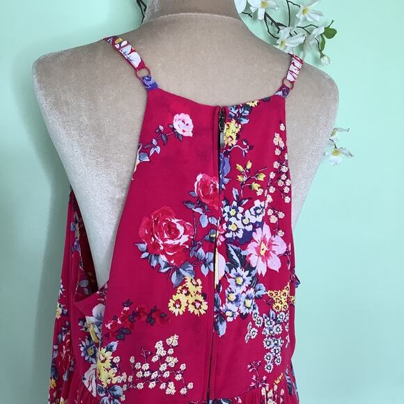 Torrid Floral Sweetheart Challis Racerback Swing Tank Top Babydoll Empire Waist - Picture 8 of 16